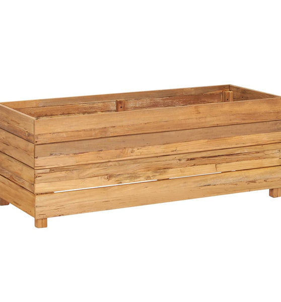 Hochbeet 100x40x38 cm Teak Altholz und Stahl