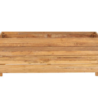 Hochbeet 100x40x38 cm Teak Altholz und Stahl