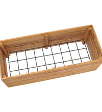 Hochbeet 100x40x38 cm Teak Altholz und Stahl