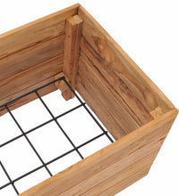 Hochbeet 100x40x38 cm Teak Altholz und Stahl