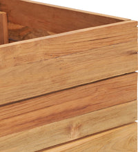 Hochbeet 100x40x38 cm Teak Altholz und Stahl