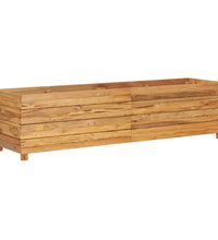 Hochbeet 150x40x38 cm Teak Altholz und Stahl