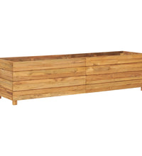 Hochbeet 150x40x38 cm Teak Altholz und Stahl