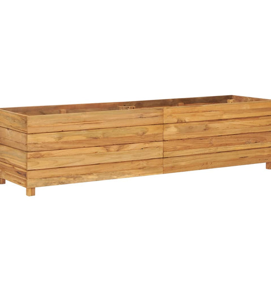 Hochbeet 150x40x38 cm Teak Altholz und Stahl