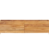 Hochbeet 150x40x38 cm Teak Altholz und Stahl