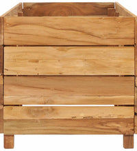 Hochbeet 150x40x38 cm Teak Altholz und Stahl