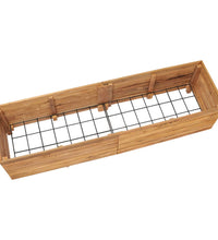Hochbeet 150x40x38 cm Teak Altholz und Stahl