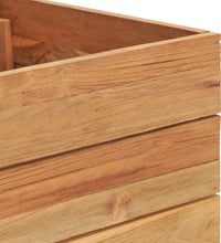 Hochbeet 150x40x38 cm Teak Altholz und Stahl
