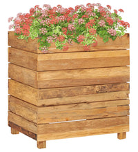 Hochbeet 50x40x55 cm Teak Altholz und Stahl