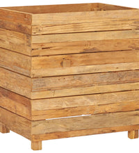 Hochbeet 50x40x55 cm Teak Altholz und Stahl