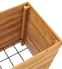 Hochbeet 50x40x55 cm Teak Altholz und Stahl