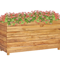 Hochbeet 100x40x55 cm Teak Altholz und Stahl