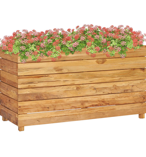 Hochbeet 100x40x55 cm Teak Altholz und Stahl