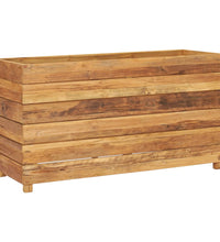 Hochbeet 100x40x55 cm Teak Altholz und Stahl