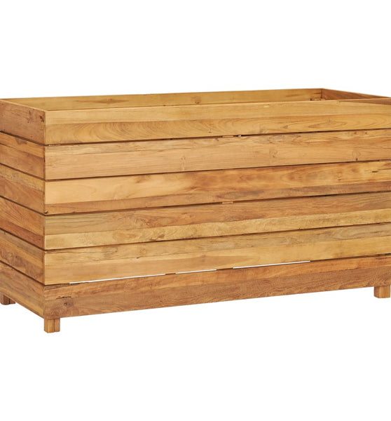Hochbeet 100x40x55 cm Teak Altholz und Stahl