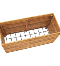 Hochbeet 100x40x55 cm Teak Altholz und Stahl