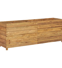 Hochbeet 150x40x55 cm Teak Altholz und Stahl