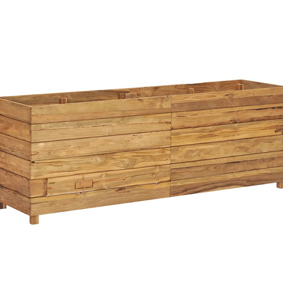 Hochbeet 150x40x55 cm Teak Altholz und Stahl