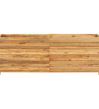 Hochbeet 150x40x55 cm Teak Altholz und Stahl