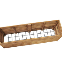 Hochbeet 150x40x55 cm Teak Altholz und Stahl
