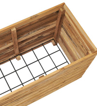 Hochbeet 150x40x55 cm Teak Altholz und Stahl