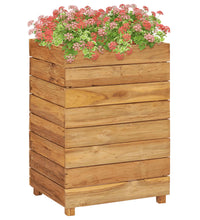Hochbeet 50x40x72 cm Teak Altholz und Stahl