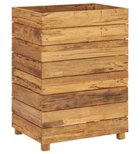 Hochbeet 50x40x72 cm Teak Altholz und Stahl