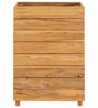 Hochbeet 50x40x72 cm Teak Altholz und Stahl