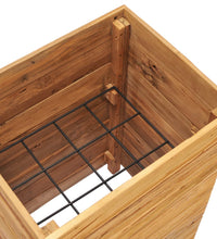 Hochbeet 50x40x72 cm Teak Altholz und Stahl