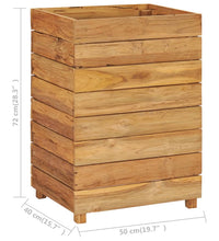 Hochbeet 50x40x72 cm Teak Altholz und Stahl