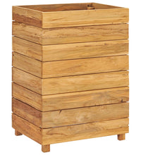 Hochbeet 50x40x72 cm Teak Altholz und Stahl