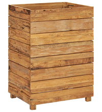 Hochbeet 50x40x72 cm Teak Altholz und Stahl