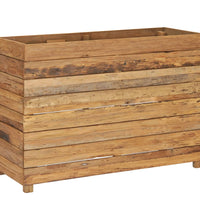 Hochbeet 100x40x72 cm Teak Altholz und Stahl