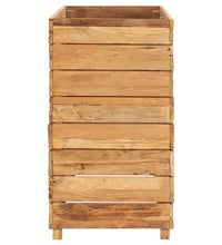 Hochbeet 100x40x72 cm Teak Altholz und Stahl