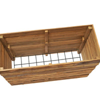 Hochbeet 100x40x72 cm Teak Altholz und Stahl