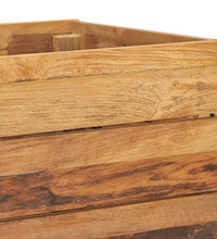 Hochbeet 100x40x72 cm Teak Altholz und Stahl