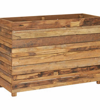 Hochbeet 100x40x72 cm Teak Altholz und Stahl