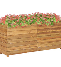 Hochbeet 150x40x72 cm Teak Altholz und Stahl