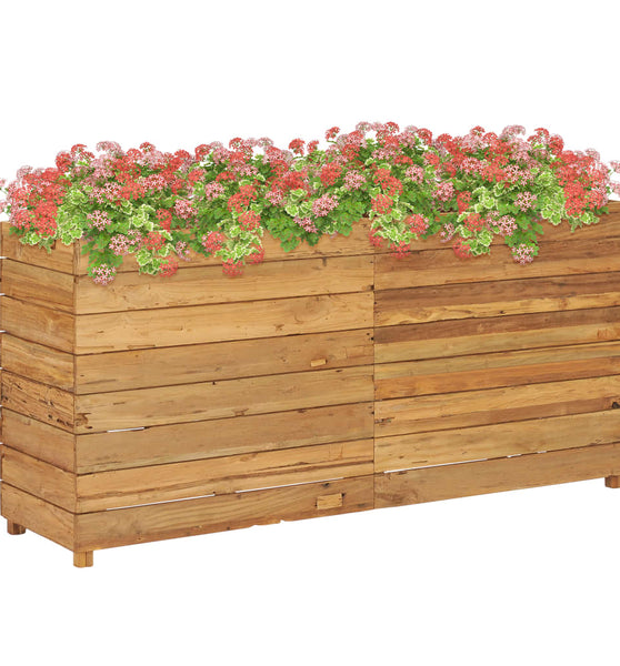 Hochbeet 150x40x72 cm Teak Altholz und Stahl