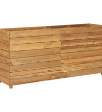 Hochbeet 150x40x72 cm Teak Altholz und Stahl