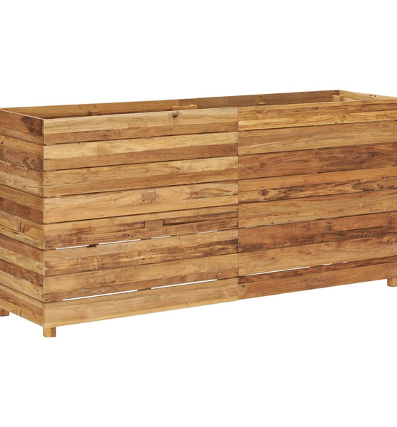 Hochbeet 150x40x72 cm Teak Altholz und Stahl