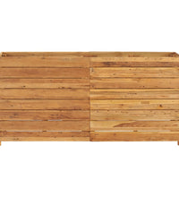 Hochbeet 150x40x72 cm Teak Altholz und Stahl