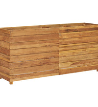 Hochbeet 150x40x72 cm Teak Altholz und Stahl