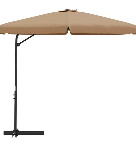 Sonnenschirm mit Stahl-Mast 300 cm Taupe