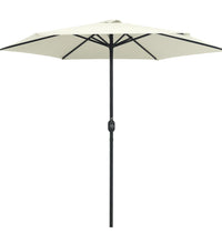 Sonnenschirm mit Aluminium-Mast 270x246 cm Sandweiß