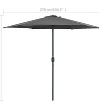 Sonnenschirm mit Aluminium-Mast 270x246 cm Anthrazit