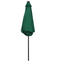 Sonnenschirm mit LED-Beleuchtung und Alu-Mast 270 cm Grün