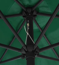 Sonnenschirm mit LED-Beleuchtung und Alu-Mast 270 cm Grün