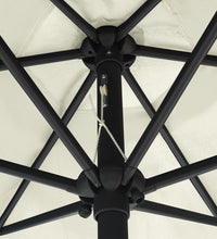 Sonnenschirm mit LED-Beleuchtung und Alu-Mast 270 cm Sandweiß