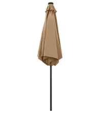 Sonnenschirm mit LED-Beleuchtung und Alu-Mast 270 cm Taupe